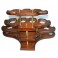 New Wood Hand Crafted Stand Rack Hold Case Display For 15 Smoking Pipe