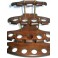 New Wood Hand Crafted Stand Rack Hold Case Display For 15 Smoking Pipe