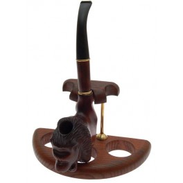 New Stand Rack Hold Case Display Wood Pipe For 3 Smoking Pipe Arch 3