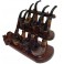 9 Smoking Pipes Stand Rack Hold Case Display Wood Pipe