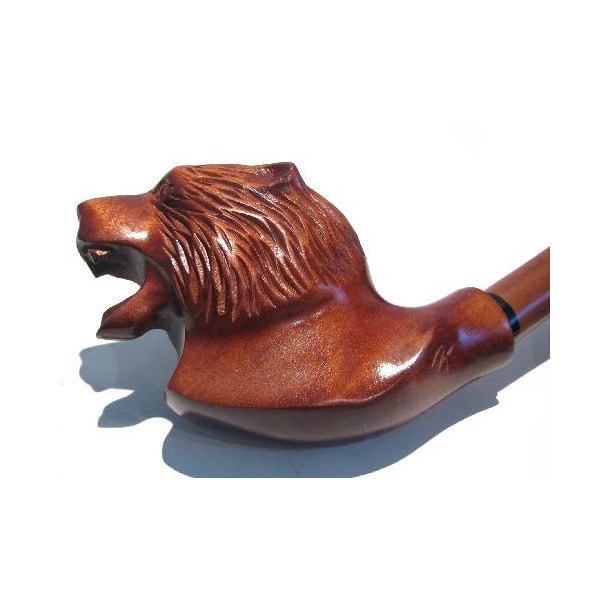 Hand carved tobacco smoking pipe "Boar head" 
