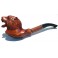 7.8 inch First Class Pipe Hand Carved Tobacco Smoking Pipe Grizzly Bear 