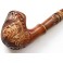 Deluxe 8.2 inch Tobacco Smoking Pipe Hand Carved Lion Head Woodworking