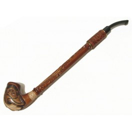 Leather New 15.7 inch Design Unique Hand Carved XXX Long Smoking Pipe Hookah Marine