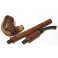 Leather New 15.7 inch Design Unique Hand Carved XXX Long Smoking Pipe Hookah Marine