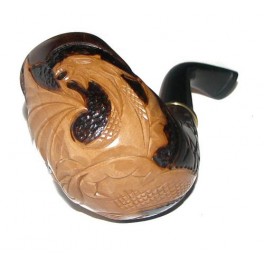 HANDMADE WOODEN NEW TOBACCO SMOKING PIPE HANDCRAFTED UNIQUE * DRAGON *