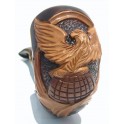 7.2 inch Hand Carved Tobacco Smoking Pipe Eagle on Globee