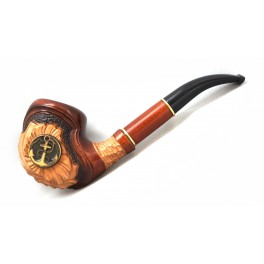 7.2 inch New Collectable Hand Carved Tobacco Smoking Pipe Metal Anchor