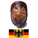 Difficult Carved wooden Tobacco Smoking Pipe * German eagle * for 9 mm, handmade