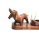 Wooden Stand for Pipe Dachshund Dog Rack Tobacco Smoking Pipes Hand Carved Sculpture