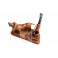 Wooden Stand for Pipe Dachshund Dog Rack Tobacco Smoking Pipes Hand Carved Sculpture