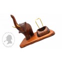 Desktop Smoking Pipe Stand Rack Display Elephan-Male Hand Carved Sculpture