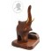 Desktop Smoking Pipe Stand Rack Display Elephan-Male Hand Carved Sculpture