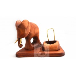 Desktop Smoking Pipe Stand Rack Display Elephant Hand Carved Sculpture