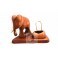 Desktop Smoking Pipe Stand Rack Display Elephant Hand Carved Sculpture