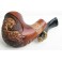 Tiger on Tree 5.6 inch Hand Carved Tobacco Smoking Pipe