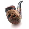 5.6 inch Hand Carved Tobacco Smoking Pipe Panther