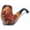 New 5.6 inch Handmade Ukrainian Tobacco Smoking Pipe Red Lion Head