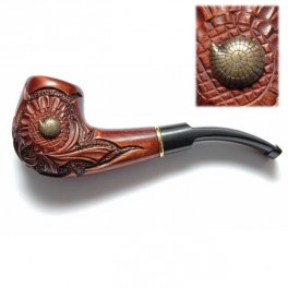 Wooden New Hand Carved Tobacco Smoking Pipe Nautilus 5.9 inch