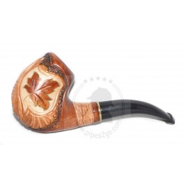 * Canada Maple Leaf * Hand Carved Tobacco Smoking Pipe