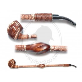 22.4" / 560 mm Length, Extra Long Hand Carved Smoking Pipe Handmade *SHIP*