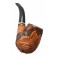 HAND CARVED, Fashion SMOKING PIPE PEAR " Dog with Duck " Made by Artisan