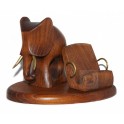 Handmade Carved Fashion Stand for mobile, iPhone, PDA * Elephant  * Natural Wood