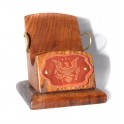 New Fashion Handmade Carved Stand for mobile iPhone PDA American Eagle + Wood 