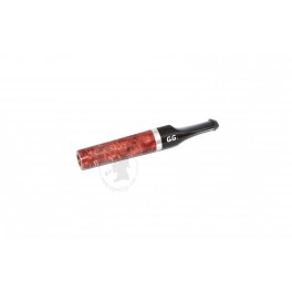 3.0 inch / 75 mm Mahogany Briar Cigarette Holder Mouthpiece for Super Slim holders With metal cool filter