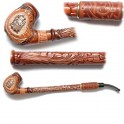 Metal Ship Pipe 15.7 inch New Handmade Hand Carved XXX Long Smoking Pipe Hookah