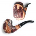 German Eagle 5.6 inch Hand Carved Tobacco Smoking Pipe for 9 mm filter