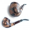 New Wooden Hand Carved Tobacco Smoking Pipe Anchor, for 9 mm filter
