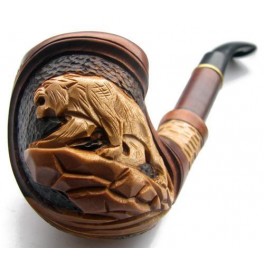 New Unique HAND CARVED Tobacco Smoking Pipe Pipes Pipa * Panther * Handmade