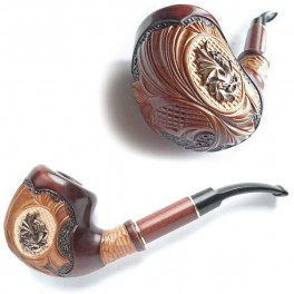 * Metal Dragon * Fashion Hand Carved Tobacco Smoking Pipe, Handmade for 9 mm filter