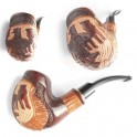 * Austrian Eagle * Wooden Carved Tobacco Smoking Pipe, 5.6 inch for 9 mm filter