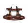 Stand Rack Hold for 5 Tobacco Smoking PIpes, handicraft, Handmade Wood + Brass