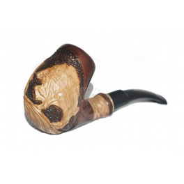 Hand carved Wooden TOBACCO SMOKING PIPE Pipes * Wild Boar * for 9 mm filter