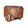 Hand Carved Ship Classic Wooden Box for Tobacco Smoking Pipe Medium Size